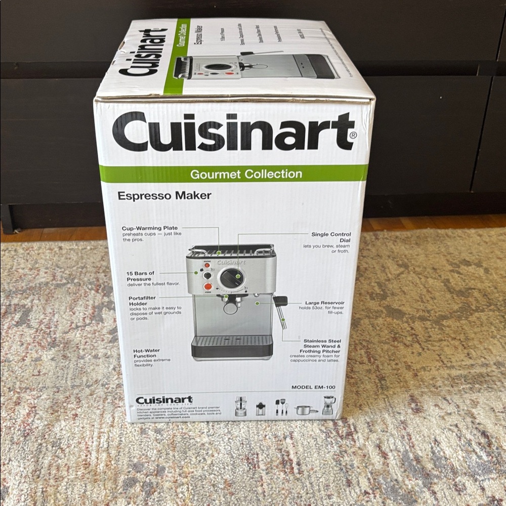 Cuisinart Stainless Steel and Black Espresso Maker - Gourmet Collection